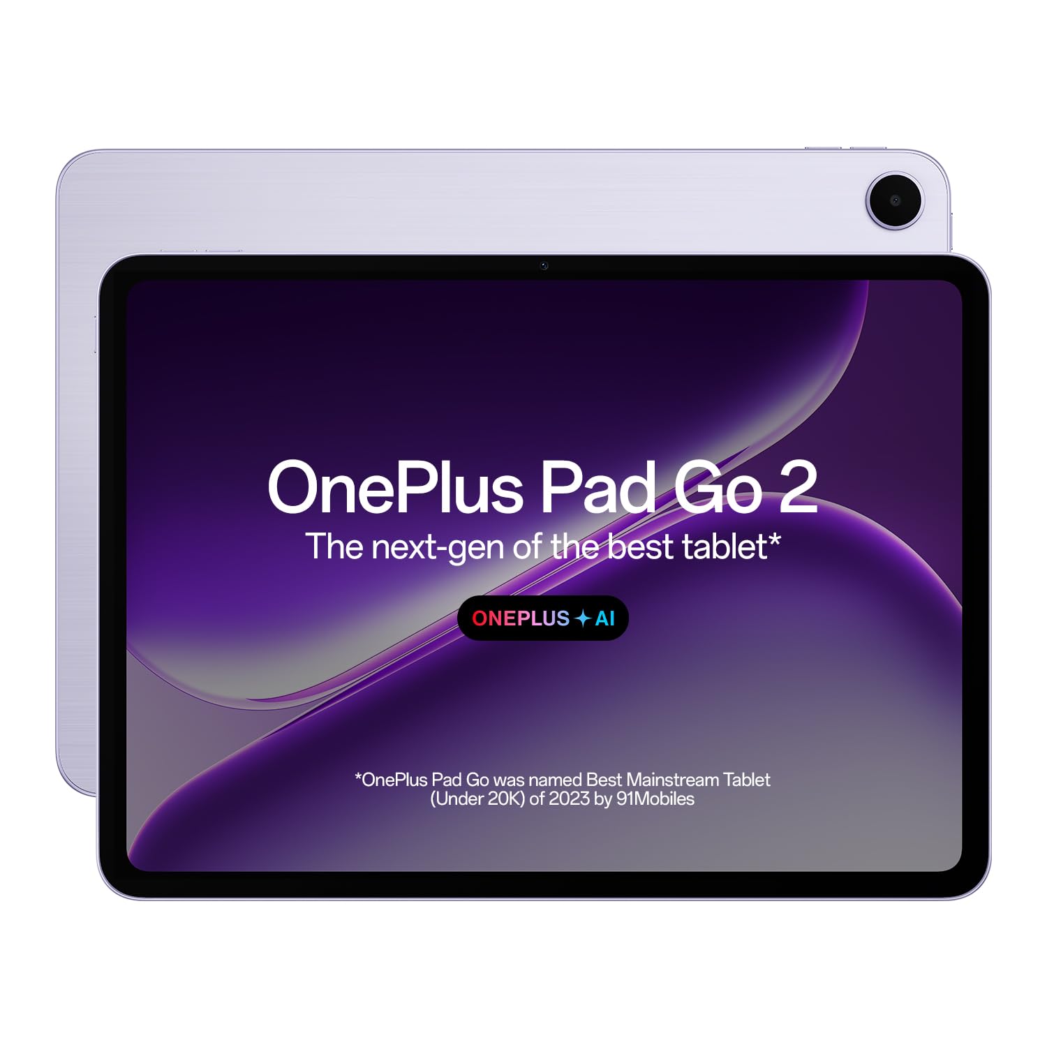 OnePlus Pad Go 2 Wi-Fi Tablet | 12.1 Inch 2.8K Display, 120Hz Refresh Rate, Dolby Vision™, 8GB RAM, 128GB Storage, 10050mAh Battery | Lavender Drift
