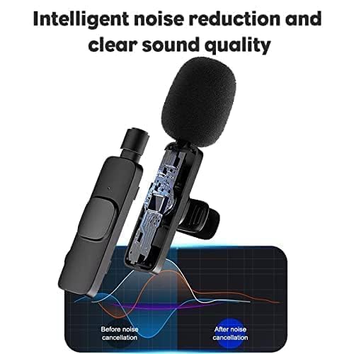 VARNIADR 2.4GHz 2-in-1 K8 Wireless Microphone with Receiver for Type-C & Lightning Phones, Camera & Laptop – Portable Clip Mic for Vlogging & Recording